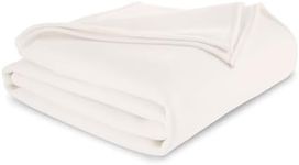 Vellux 1B05292 The Original Vellux Blanket- Soft, Warm, Insulated, Pet-Friendly, Home Bed & Sofa- Ivory, Full/Queen 90 x 90