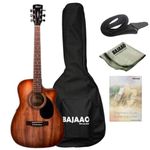 Cort AF500CE Standard Series Cutaway 6 String Electro Acoustic Guitar with Gig-Bag, Strap, Polishing Cloth & E-Book