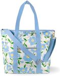 Kate Spade New York Large Capacity Insulated Cooler Tote Bag, Soft Sided Portable Beach Cooler for Women with Shoulder Strap and Top Straps, Sunshine Floral, 241933