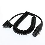 DRRI Dtap Male to XLR 4-Pin Female Power Supply Cable for V Mount Battery/Sonys F5 (Coiled Cable)