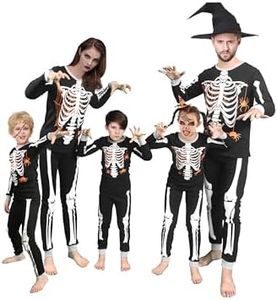 Winging Day Adult Women's Halloween Matching Family Skeleton Pajamas Sets Long Sleeve Pjs Size XXXL