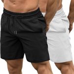 COOFANDY Men's 2 Pack Gym Workout Shorts 7 Inch Quick Dry Athletic Shorts Lightweight Running Shorts with Pockets