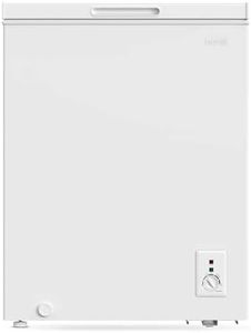 Baridi 142L Freestanding Chest Freezer with Adjustable Thermostat - White - DH120