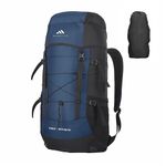 MOUNTILE 50L Travel Backpack for Hiking Trekking Camping, Rucksack with Rain Cover and Laptop Compartment - MTL03 - Navyblue