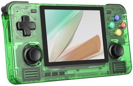 Retroid Pocket 2S Retro Game Handheld Console, Android Retro Game Console Multiple Emulators Console Handheld 3.5 Inch Display 4000mAh Battery Classic Games Console (Clear Green, 4+128GB)