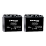 ExpertPower EXP12180-2 Standard RBC7 Replacement Rechargeable SLA Battery (Reuse Existing Connectors, 12 Volt 18 Ah), 2 Pack