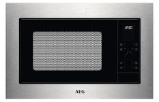 AEG 6000 Series Integrated Microwave and Grill MSE2527DM, 25L, Child Lock, Built-in Microwave Quick Start, 11 Power Levels, Auto Timer, 380x560x550mm, Black/Stainless Steel with Antifingerprint
