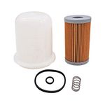 15521-43160 15521-43130 Tractor Fuel Filter Kit with O-ring Filter Bowl & Spring Replacement for Kubota L235 L275 L3600 1140 1145 1165