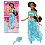 Disney Store Official Princess Jasmine Classic Doll for Kids, Aladdin, 29cm/11”, Includes Brush with Moulded Details, Fully Posable Toy - Suitable for Ages 3+