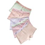 XPX Garment 5 Pack Random Stripe Lovely Cat Little Girls Boyshorts Knicker Baby Girl Cotton Boxer Briefs Hipster Underwear , Style Cat Random Color, 4-6 Year