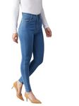 Dolce Crudo Blue Skinny High Rise Distressed Regular Length Denim Jeans (DOSS19DEN07-44-115-38, Blue, 38)
