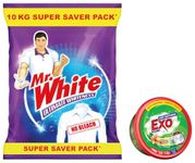 Exo Round 700gm & MR WHITE Detergent Powder - 10 kg