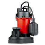 Red Lion RL-SP50T 115-Volt, 1/2 HP, 3523 GPH Aluminum and Thermoplastic Sump Pump with Tethered Switch and 8-Ft. Cord, Red, 14942742