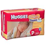 Huggies Diapers Little Snugglers Preemies Diapers Fits Up to 6 lbs Size P Cs of 180 (6/30)