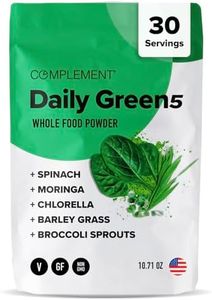 Complement Daily Greens Powder, Super Greens Powder Superfood- Wholefoods, Organic Chlorella Powder, Barley Grass Juice Powder, Broccoli Sprouts- Immune Support, Brain Health, Metal Detox- 30 Servings