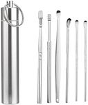 Ear Picking Tool 6pcs Set Stainless Steel Ear Pickers Remover Curette Ear Pick Cleaner Spoon Cleaning Tools Spiral Earpick