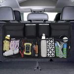 URAQT Car Boot Organizer,Car Storage Organiser, Back Seat Storage Bags 3 Adjustable Straps Foldable Car Trunk Grocery Organizer Bags, Car Interior Accessories for SUV, Truck, Van, Lorry