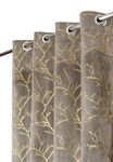 FabFabriX Heavy Velvet Fabric Room Darkening Curtains 7 Feet for Door, Grey, Pack of 2 Pieces