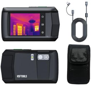 HSFTOOLS P2W Wi-Fi Thermal Camera with 8MP Visual Camera, 3.5" Touch Screen, 640x480 Super Resolution Thermal Imaging Camera, Intelligent Scene Detection, 256x192 IR Resolution, Video Recording