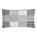 VHC Brands, Sawyer Mill Patchwork King Sham, Black, 21x37