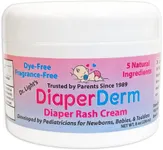 DiaperDerm Baby Diaper Rash Cream Pediatrician Formulated with 5 Ingredients for Gentle, Happy, and Rash-Free Skin Care, 8 oz