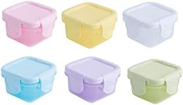 Small Plastic Pots,6 PCS Mini Weaning Pots with Lids Baby Food Storage Boxes Food Container Weaning Feeding Freezer Food Pots 60ML