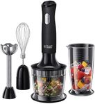 Russell Hobbs RHSM5BLK, Desire Hand Blender, Dishwasher Safe and Detachable Parts, 2 Speeds and Pulse, Multi-Functional, Matte Black