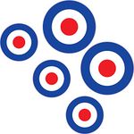 5 x RAF Mod The Who Lambretta Vespa Scooter Bike Roundel Vinyl Stickers Decals