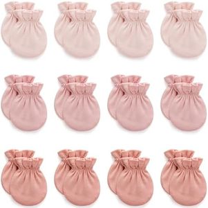Baby Girl No Scratch Mittens 0-6 Months Soft Comfortable Newborn Hand Protection, Keeps Little Hands Warm, Must-Have Baby Essential for Delicate Skin, Cozy Baby Gloves 12 pairs