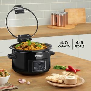 Crockpot Digital Slow Cooker, 4.7L – Black