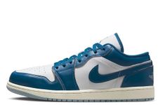 Nike Mens Air Jordan 1 Low Running Shoes Seair Jordan 1 Low Se, WHITE/INDUSTRIAL BLUE-BLUE GREY-SAIL, 9 UK (10 US)