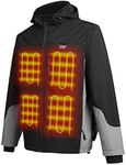 PROSmart 12V Men's Heated Jacket - Waterproof Electric Heating Coat Battery Operated Warming Jackets for Men with Battery Included (L)