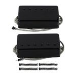 FLEOR Alnico5 Guitar Humbucker Pickup Set Bridge & Neck Pickups Compatible with LP style Guitar Part, Black