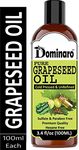 Dominaro Premium Grapeseed oil - Cold Pressed & Unrefined Oil Hair Oil (100 ml)