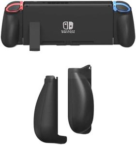 MystiForge Ergonomic Joy-Con Grip for Nintendo Switch/OLED - Anti-Slip Design with Wrist Strap Compatibility