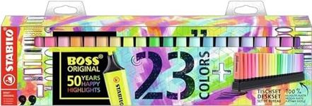 STABILO - Highlighters - STABILO BOSS ORIGINAL - Desk set of 23 - assorted Fluorescent and Pastel highlighters