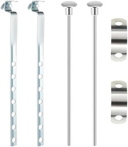 Enhon 2 Pack Universal Lavatory Pop Up Drain Lift Rod, Linkage, and Spring Clip Kit, Replacement for PF0906-CH, Bathroom Sink Stopper Pull Pivot Rod Assembly, Chrome