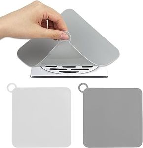 2 Piezas Cubiertas De Desagüe De Ducha, 15 * 15cm Protector de Drenaje, Silicona Protector de Drenaje, Bloquear el Olor Cubierta de Desagüe de Ducha, para baño, bañera, Cocina, Bloquear el Olor