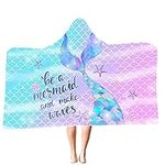 Hexagram Mermaid Hooded Beach Towel