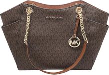 Michael Kors Jet Set Travel, White, Brown, Large