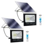 Homehop Solar Flood Light Outdoor LED Waterproof Automatic Decorative Wall Mount Lamp for Home,Garden,Balcony Patio with Remote Control (ABS, 168 LED, Combo Pack of 2)