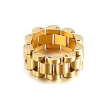 AmDxD Men's Stainless Steel Link Bracelets, Watch Strap, Classic Wrap Bracelet, Gift Birthday for Him, 65 (20.7), Stainless steel, No gemstone.