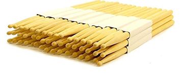 12 PAIRS - 7B WOOD TIP NATURAL MAPLE DRUMSTICKS - PRO 24 DRUM STICKS NEW
