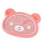 Emily Pets Plastic Portable Pet Bear-Shape Baby Dog Toilet Tray for Dog Pet Potty Indoor Training Mesh Toilet Regular Protect Litter Tray Pan Pad Holder Keep Paws Dry and Floor Clean Pink