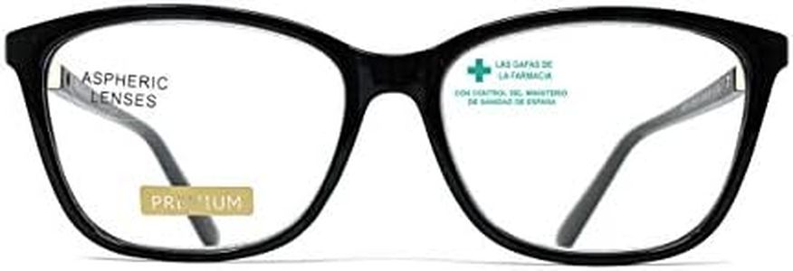 Lunettes de Lecture pour femmes qualité SUPÉRIEURE +1.0 à +3.5 Grand Designer Style "Smart" (Noir, +3,50)
