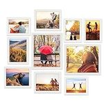 Giftgarden 10-Pack White Photo Frames for Multiple Pictures Various Sizes, Two 8x10, Four 5x7, Four 4x6, Assorted Multi Photo Frames Collage for Wall or Tabletop Display