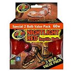 Zoo Med Nightlight Reptile Bulb, 60-watt, Red