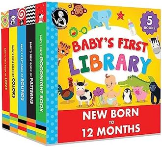 Madame Curie’s Baby's First Library | Baby Toys, Gifts for 0-3-6 Months, 0 to 1 Year Old| Baby Shower Gifts, Toddler Board Books | Newborn Girl & Boy, Infant Toys.