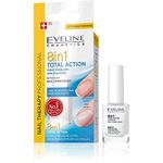 Eveline Cosmetics 8in1 Total Action Concentrated Hardening and Strengthening Nail Conditioner, 12 ml (Packaging may vary)