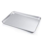 P&P CHEF Large Baking Sheet, Stainless Steel Cookie Sheet Baking Pan Tray, Rectangle 16''x12''x1'', Healthy & Non Toxic, Mirror Finish & Dishwasher Safe